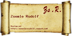 Zsemle Rudolf névjegykártya