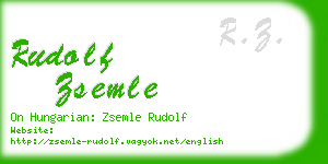 rudolf zsemle business card